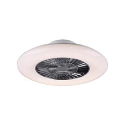 Visby Chrome And Matt White LED Small Fan Light R62402106