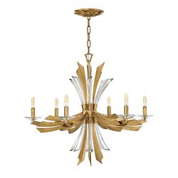 Burnished Gold Multi-Arm 6 Light Crystal Pendant QN-VIDA6