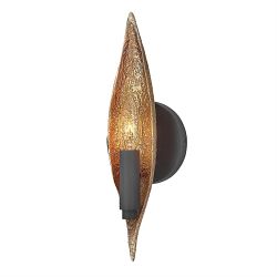 Carbon Black With Deluxe Gold Wall Light QN-WILLOW1-CBK