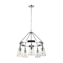 Chrome 5 Light Ceiling Pendant QN-LORAS5