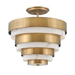 Heritage Brass Triple Semi-Flush Light QN-ECHELON-SF