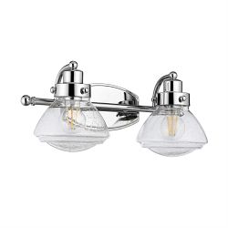 IP44 Rated Polished Chrome Bathroom Double Wall Light QN-SCHOLAR2