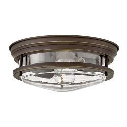 Hadrian Bathroom 2 Light Flush Clear Ceiling Lights IP44 Rated