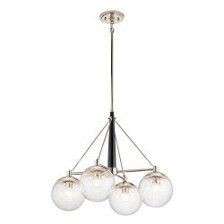 Polished Nickel 4 Light Multi-Arm Pendant QN-MARILYN4