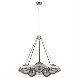 Polished Nickel 5 Light Pendant QN-HARPER5