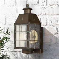 Solid Brass IP44 Rated Wall Lantern QN-NANTUCKET-M-AS