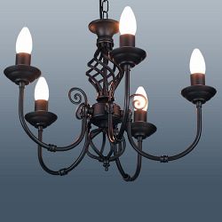 Classic Madison 5 Arm Black Ceiling Light CLA5B