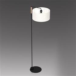 Atlanta Black And Wood Floor Lamp MLP7454