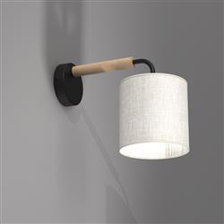 Atlanta Black And Wood Wall Light MLP7450