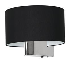 Casino Single Chrome Wall Lights with Shade