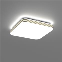 Dabar 260mm White And Gold (Colour) Flush LED Ceiling Fitting ML0252