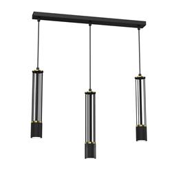 Estilo Black And Gold (Colour) Three Light Bar Pendant MLP8410