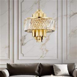 Margot Nine Light Crystal Ceiling Pendants