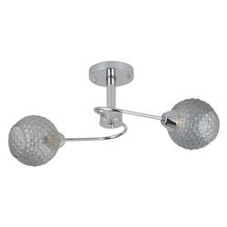 Oakland Chrome Two Light Semi-Flush Ceiling Fitting ML9749