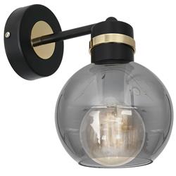 Omega Single Black And Gold Wall Light MLP6528