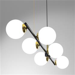 Pop 6-Light Gold And Black Ceiling Pendant MLP7845