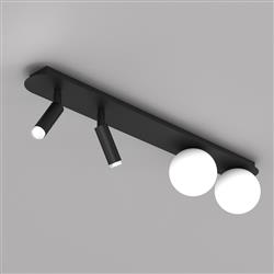 Sirio 4-Light Black Finish Ceiling Light MLP8406