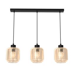 Sombra Black Triple Pendant Bars