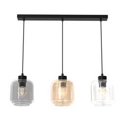 Sombra Black Triple Pendant Bars