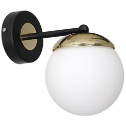 Sparta Black And Gold Single Wall Light MLP6512