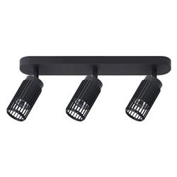 Vertical Black Three Light Ceiling Spot ML0296