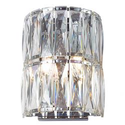 Midra 2-Light Crystal Polished Chrome Wall Light LS0802CHWL