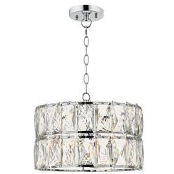 Midra 3-Light Polished Chrome Crystal Pendant LS0803CH