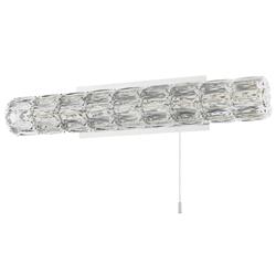 Midra LED IP44 Chrome Bathroom Crystal Wall Light LS0810CHWL