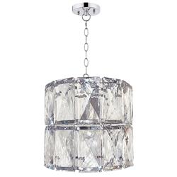 Midra Polished Chrome And Crystal Single Pendant LS0801CH