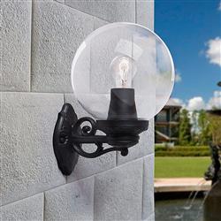 Bisso 250 Globe IP55 Resin Outdoor Wall Lights