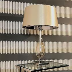 Montaigne Amber Glass Chrome Table Lamp LS3101TL