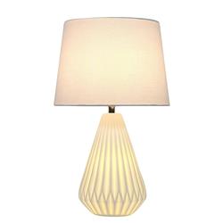 Koume Pearl White 2-Light Table Lamp with Shade LS24602TL