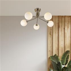 Gostoc 5-Light Semi Flush Ceiling Fittings