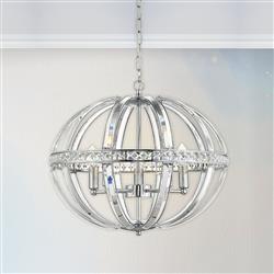 Adella 5-Light Chrome and Crystal Pendant LS1005CH