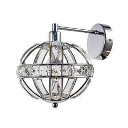 Adella Single Chrome and Crystal Wall Light LS1001CHWL