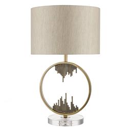 Ringed City Crystal Table Lamps