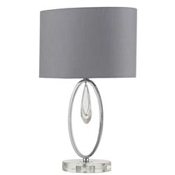 Trina Oval Chrome and Crystal Table Lamp LS3301CHTL