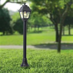 Mary Black Resin IP55 CCT LED Outdoor Post MIZAR/MARY