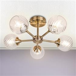 Mipha 5-Arm Semi Flush Light