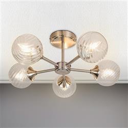 Mipha 5-Arm Semi Flush Light