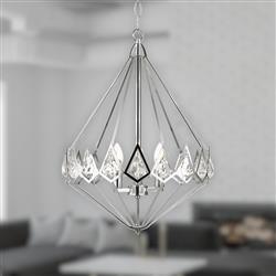 Wolnir 3-Light Chrome Crystal Ceiling Pendant LS2303CH