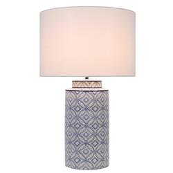 Revali Blue and White Table Lamp with Shade LS24801TL