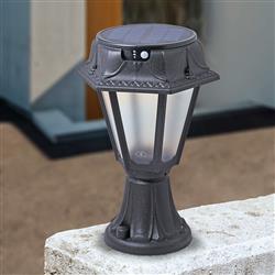 Rosetta IP55 Black Solar PIR LED Post MINILOT/ROSETTA