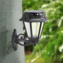 Rosetta IP55 Black Solar PIR LED Wall Light BISSO/ROSETTA