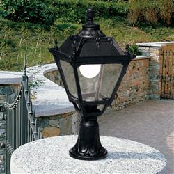 Tobia IP55 Black Resin CCT LED Pillar Post Light LOT/TOBIA