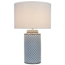 Tulin Blue and White Table Lamp with Shade LS24701TL