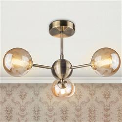 Vaati Semi-Flush 3-Arm Ceiling Light