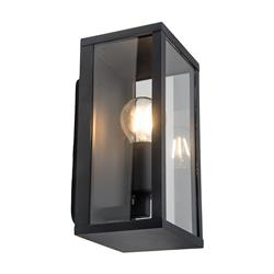 Vasu Single IP44 Black Wall Light LS39801WLBL