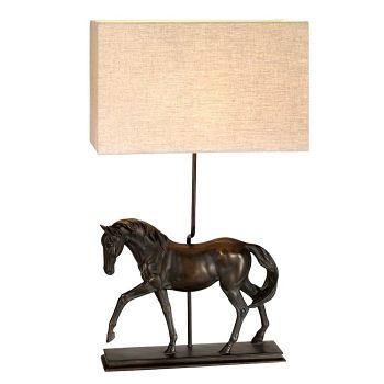 Dorado Bronze Patina Large Horse Table Lamp DL-DORADO-TL