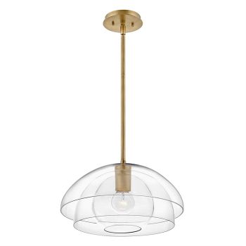 Heritage Brass Semi-Flush/Pendant Light QN-LOTUS-P-HBR